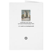 Washington Arch, lente van Frederick Childe Hassam (Achterkant)