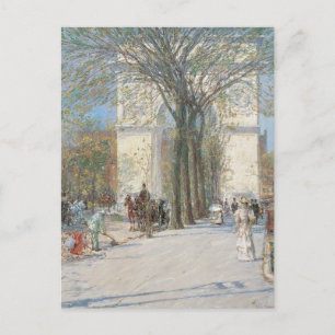 Washington Arch, lente van Frederick Childe Hassam Briefkaart