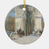 Washington Arch, lente van Frederick Childe Hassam Keramisch Ornament (Voorkant)