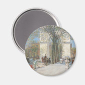 Washington Arch, lente van Frederick Childe Hassam Magneet (Voorkant / Achterkant)