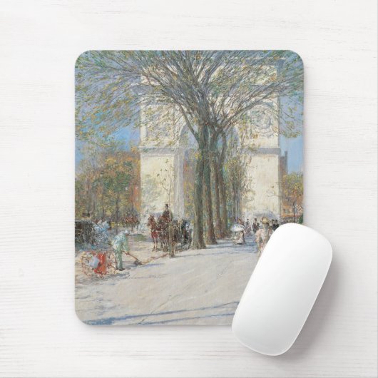 Washington Arch, lente van Frederick Childe Hassam Muismat (Met muis)