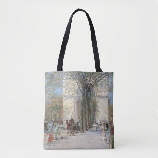 Washington Arch, lente van Frederick Childe Hassam Tote Bag (Voorkant)