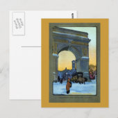 Washington Arch op Winter Twilight Briefkaart (Voorkant / Achterkant)
