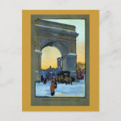 Washington Arch op Winter Twilight Briefkaart (Voorkant)