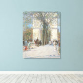 Washington Arch, Spring door Frederick Childe Hass Canvas Afdruk (Insitu (Houten vloer))