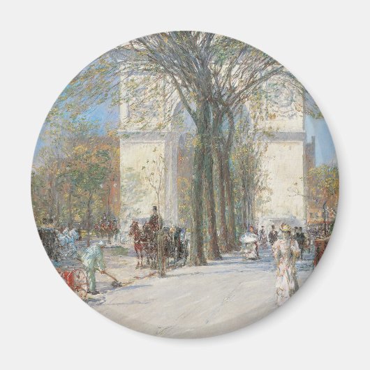 Washington Arch, Spring door Frederick Childe Hass Magneet (Voorkant)