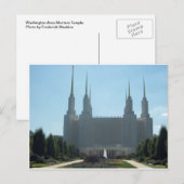 Washington Area Mormon Temple Briefkaart (Voorkant / Achterkant)