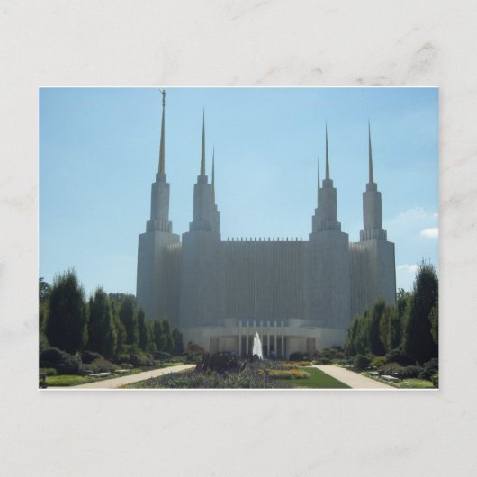 Washington Area Mormon Temple Briefkaart (Voorkant)