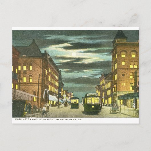 Washington Ave, Newport News VA  Briefkaart (Voorkant)