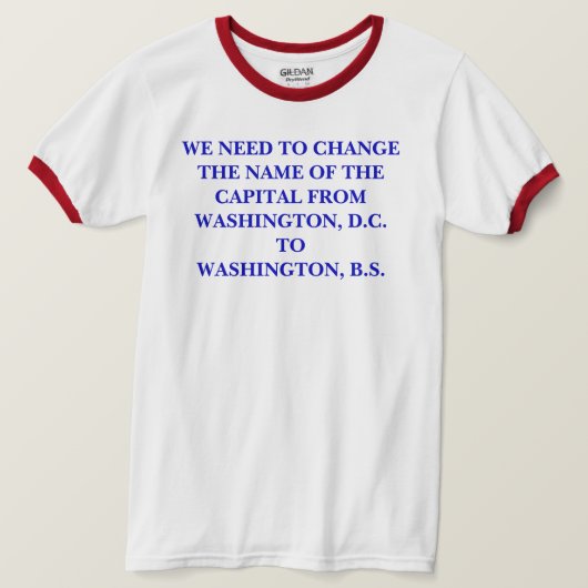 WASHINGTON, B.S. T-SHIRT (Design voorkant)