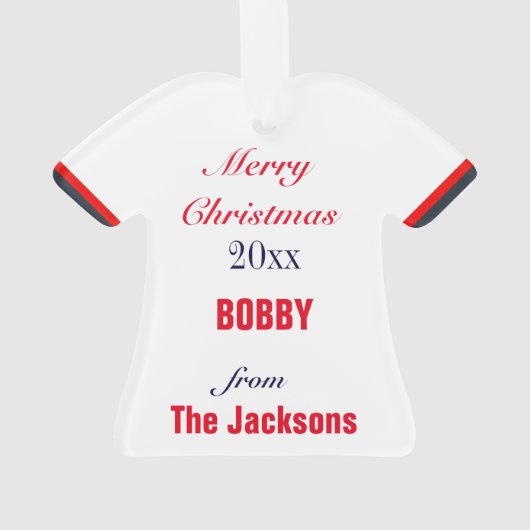 Washington Baseball Jersey Ornament (achterkant)