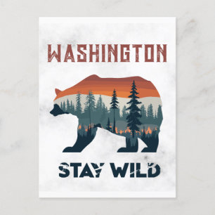  Washington Beer Stay Wild Travel Briefkaart