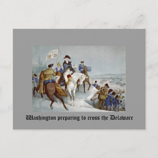 Washington bereidt zich voor op de Delaware Briefkaart (Voorkant)
