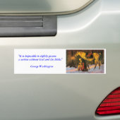 washington bidt: "Het is onmogelijk om te rechtzet Bumpersticker (Op auto)