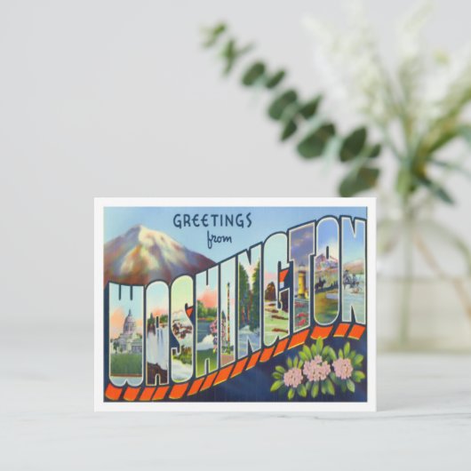Washington  Big Letters Briefkaart (Staand voorkant)