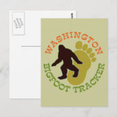 Washington Bigfoot Tracker Briefkaart (Voorkant / Achterkant)