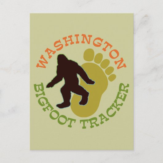 Washington Bigfoot Tracker Briefkaart (Voorkant)