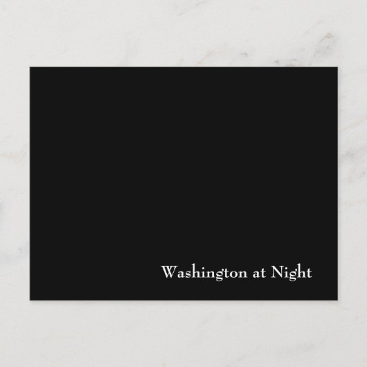 Washington bij nacht briefkaart (Voorkant)