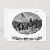 Washington bij Vallei smeedt met Citaat Briefkaart (Voorkant / Achterkant)