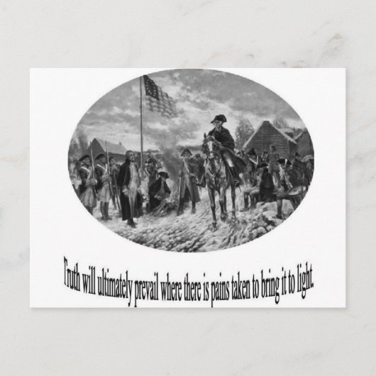 Washington bij Vallei smeedt met Citaat Briefkaart (Voorkant)