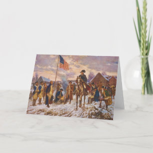 Washington bij Valley Forge door Edward P. Moran Kaart