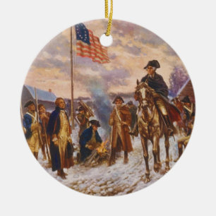Washington bij Valley Forge door Edward P. Moran Keramisch Ornament