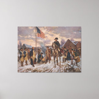 Washington bij Valley Forge door Edward Percy Mora Canvas Afdruk