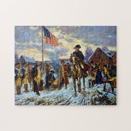 Washington bij Valley Forge Legpuzzel (Horizontaal)