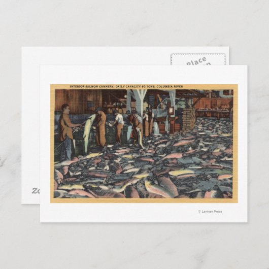 Washington - Binnenste Uitzicht van een zalm Briefkaart (Voorkant / Achterkant)