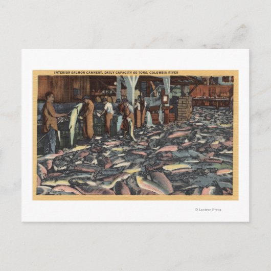 Washington - Binnenste Uitzicht van een zalm Briefkaart (Voorkant)