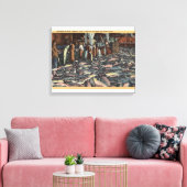 Washington - Binnenste Uitzicht van een zalm Canvas Afdruk (Insitu (Woonkamer))