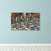 Washington - Binnenste Uitzicht van een zalm Canvas Afdruk (Insitu (Houten vloer))