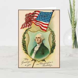 Washington Birthday Greeting Kaart