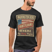 WASHINGTON BORO, PA Het is waar mijn verhaal begin T-shirt (Voorkant)