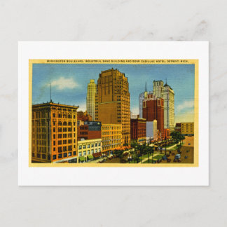 Washington Boulevard, Detroit, Michigan Briefkaart