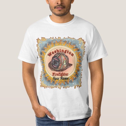Washington Brandweerman T-shirt (Voorkant)