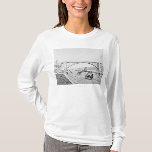 Washington Bridge en de Speedway-foto T-shirt (Voorkant)