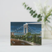 Washington Bridge en Hudson River Briefkaart (Staand voorkant)