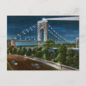 Washington Bridge en Hudson River Briefkaart (Voorkant)