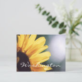 Washington Briefkaart Sunflower Sjabloon (Staand voorkant)