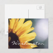Washington Briefkaart Sunflower Sjabloon (Voorkant / Achterkant)