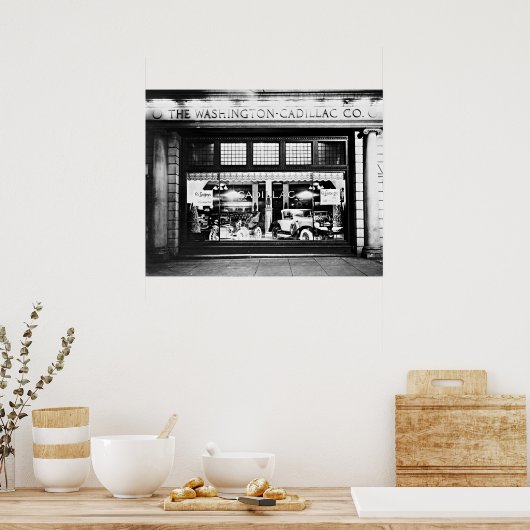 Washington Cadillac Company Showroom 1927 Poster (Keuken)