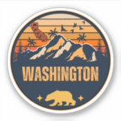 Washington, Californië Sticker (Voorkant)