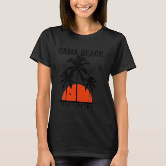 Washington Cama Beach Surfen Surfen T-shirt (Voorkant)