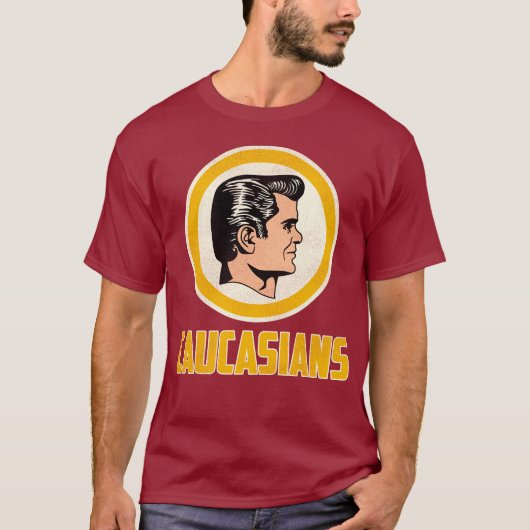 WASHINGTON CAUCASIANS - Grappige Football parodie T-shirt (Voorkant)