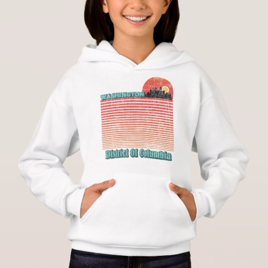 Washington City Skyline  Retro Style Gift (Voorkant)