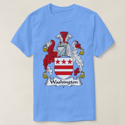 Washington Coat of Arms Family Crest  T-shirt (Design voorkant)