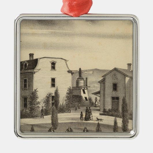 Washington College, Calif Metalen Ornament (Voorkant)