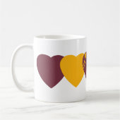 Washington Commanders Football Heart Design Koffiemok (Links)