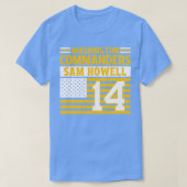 Washington Commanders Howell 14 Amerikaanse vlag T T-shirt (Design voorkant)